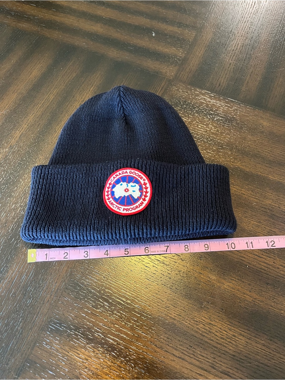 Canada Goose Arctic Toque Wool Beanie Navy Blue - Picture 8 of 10